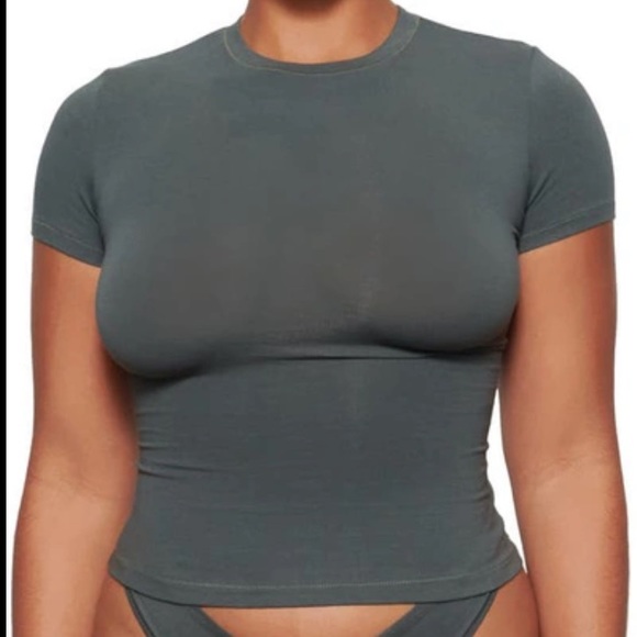 ISO SKIMS COTTON JERSEY T SHIRT (TEE) IN DEEP SEA - Picture 1 of 2